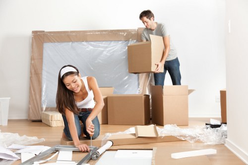 Professional team planning office removals in Castelnau