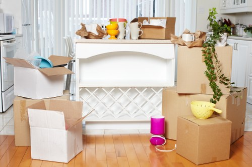 Loading office items for transport from a Castelnau workplace
